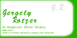 gergely rotzer business card